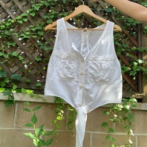 Free People Tie Front Shirt